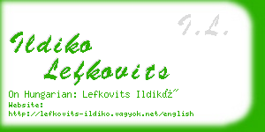 ildiko lefkovits business card